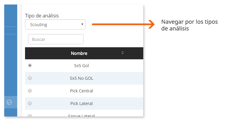 VideoTag - Acciones - Tipos de analisis