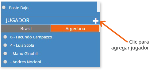 videotag - etiquetar - agregar jugador