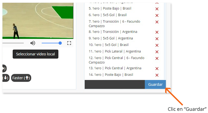 videotag - etiquetar - guardar analisis