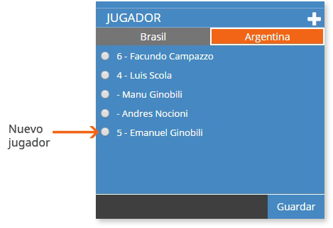 videotag - etiquetar - jugador creado