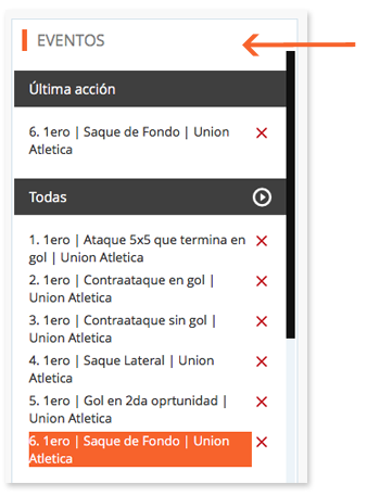 VideoTag - Etiquetado Realtime - eventos