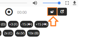 subir video con flecha